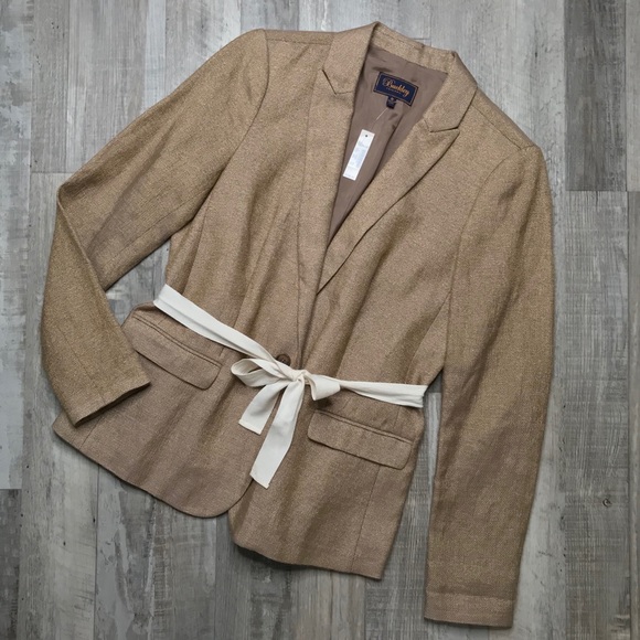 NEW {Madewell} Goldmine Blazer Linen Jacket, $165 - Picture 7 of 8